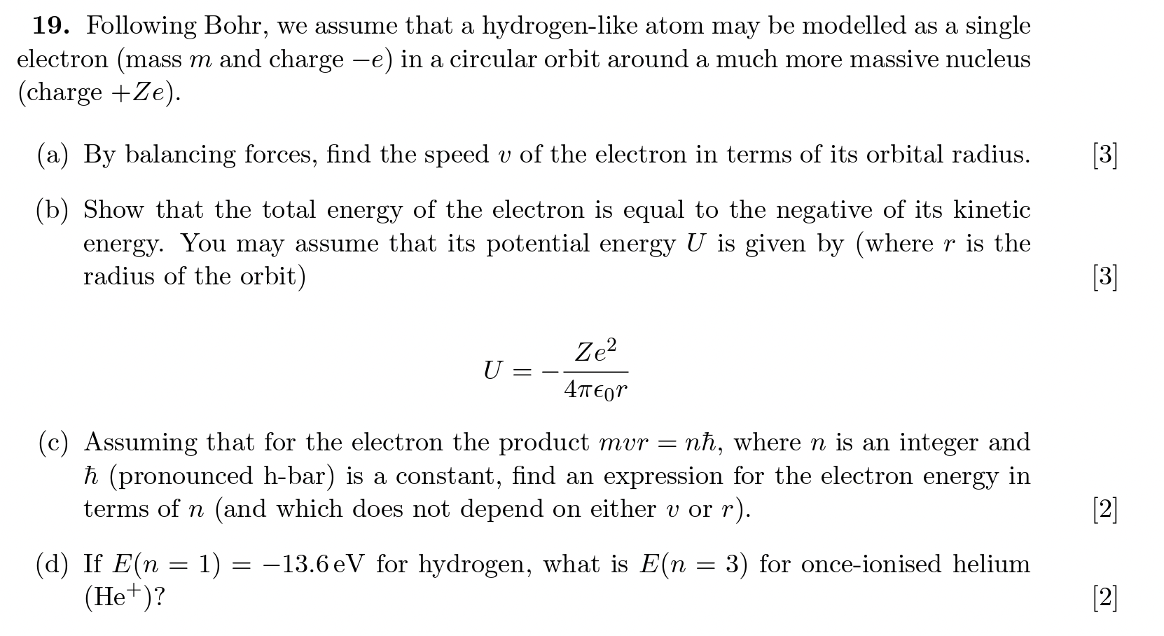 PAT Physics written question