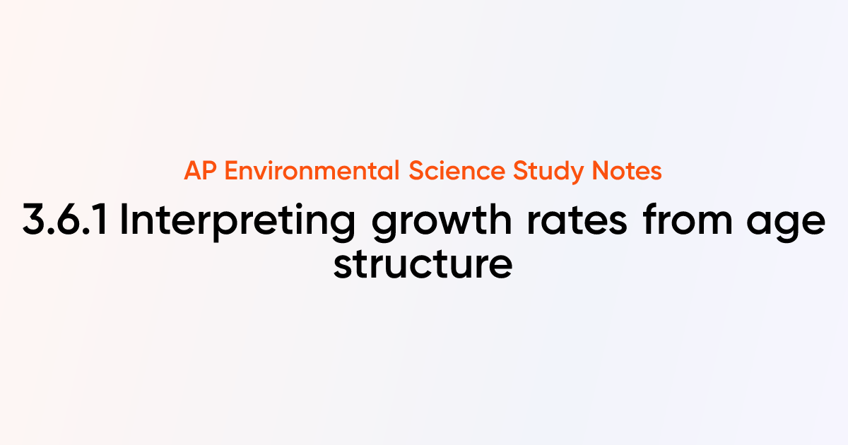 Interpreting growth rates from age structure (3.6.1) | AP Environmental ...