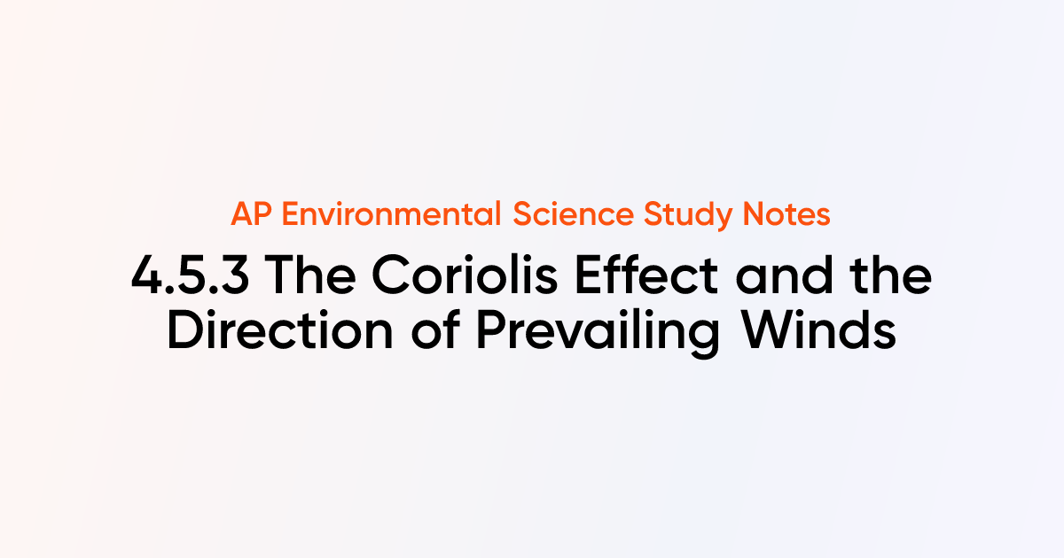 The Coriolis Effect and the Direction of Prevailing Winds (4.5.3) | AP ...