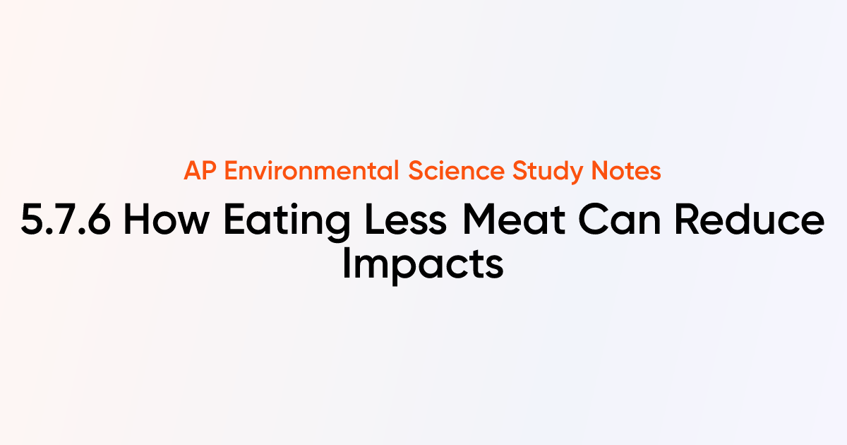 How Eating Less Meat Can Reduce Impacts (5.7.6) | AP Environmental ...