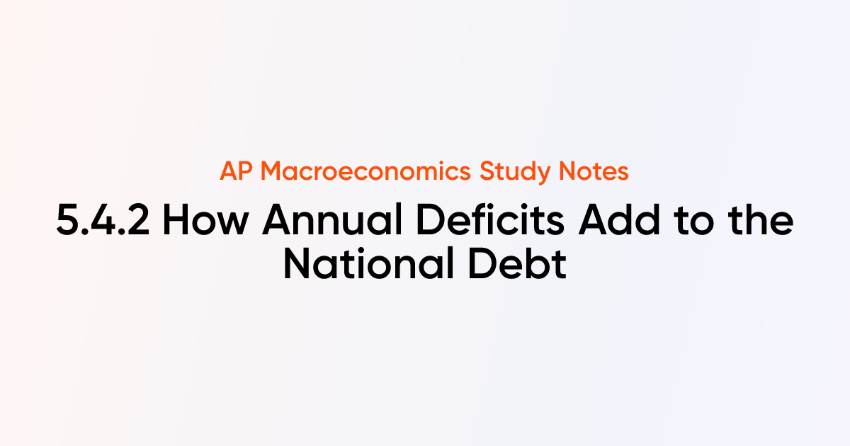 5.4.2 How Annual Deficits Add to the National Debt | AP Macroeconomics ...