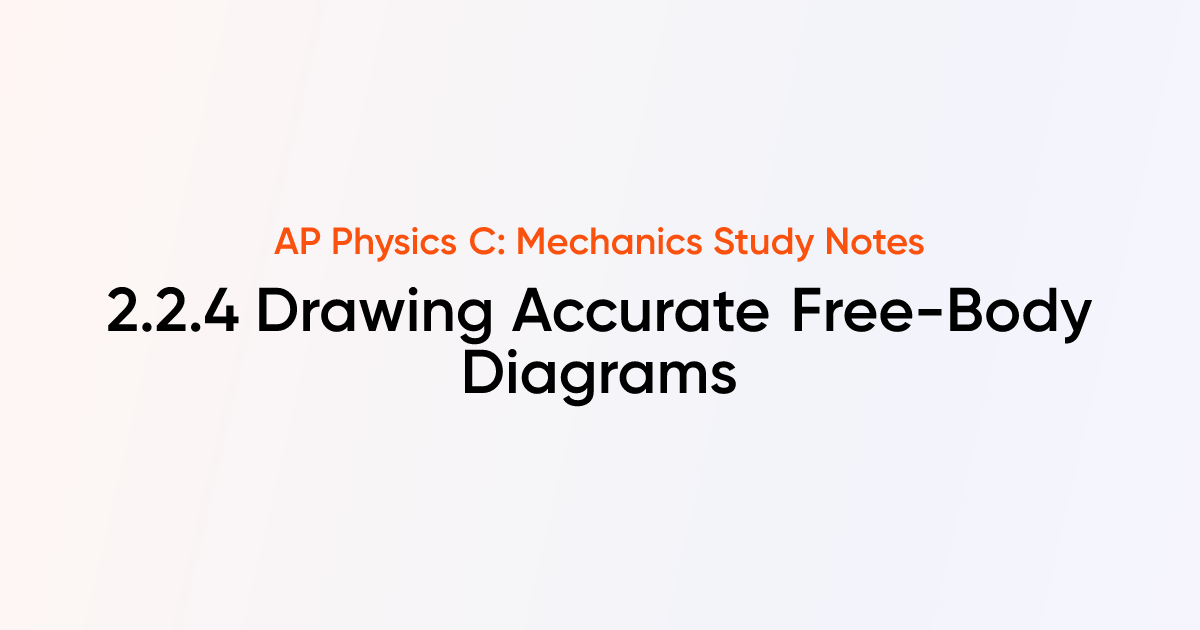 Drawing Accurate Free-Body Diagrams (2.2.4) | AP Physics C: Mechanics ...