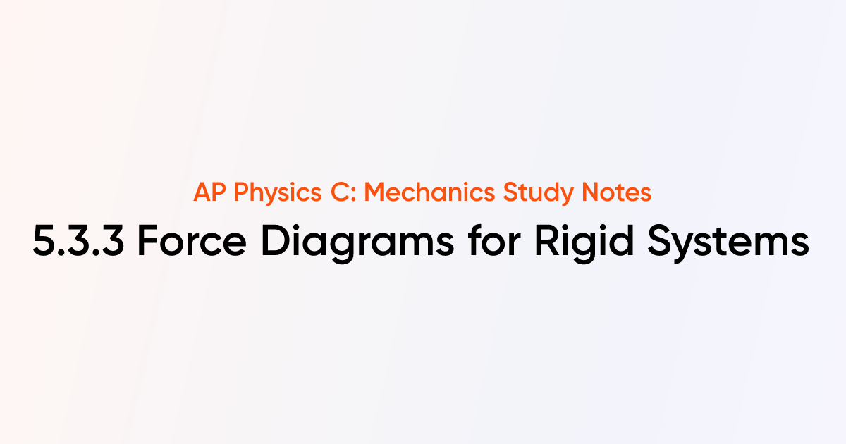 Force Diagrams for Rigid Systems (5.3.3) | AP Physics C: Mechanics ...