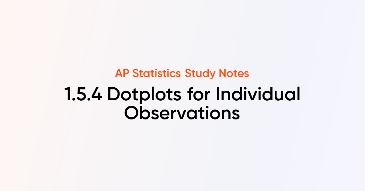 Dotplots for Individual Observations (1.5.4) | AP Statistics Notes ...