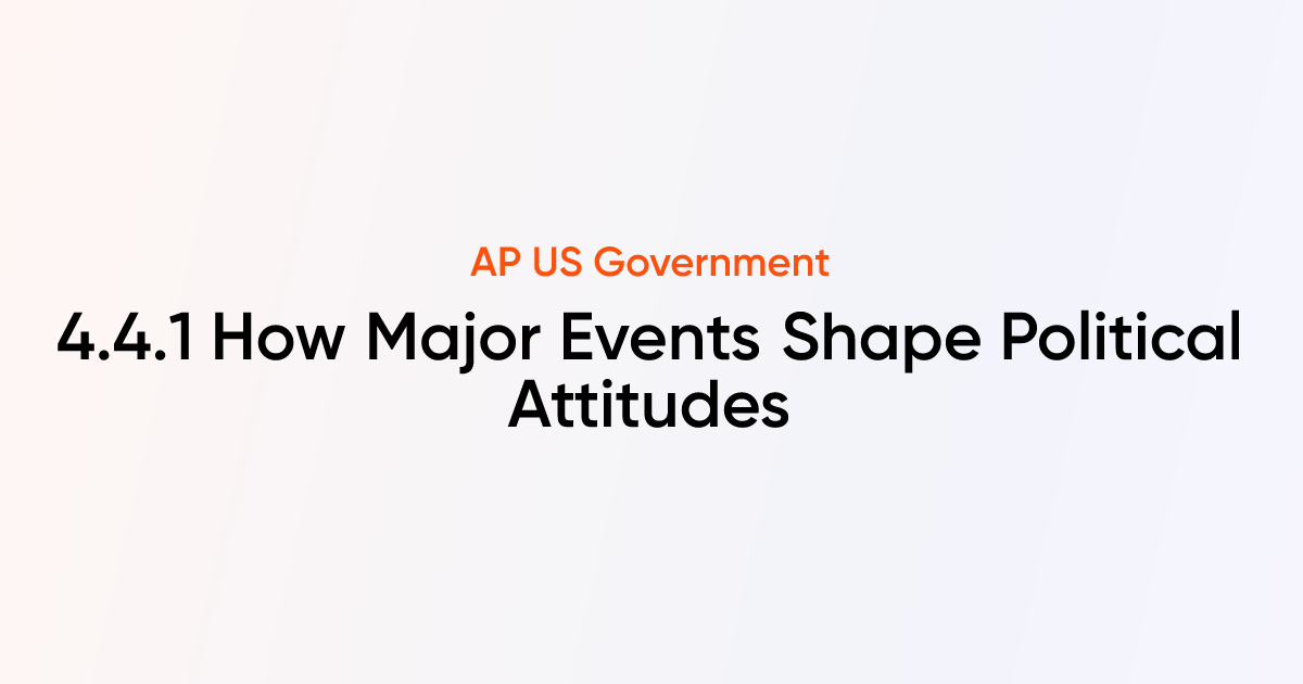 4.4.1 How Major Events Shape Political Attitudes | AP US Government ...