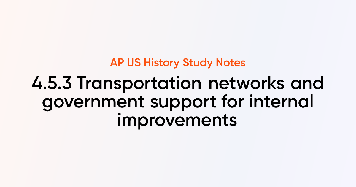 4.5.3 Transportation networks and government support for internal ...