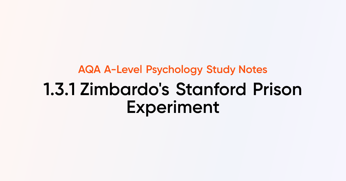 Zimbardo's Stanford Prison Experiment (1.3.1) | AQA A-Level Psychology ...