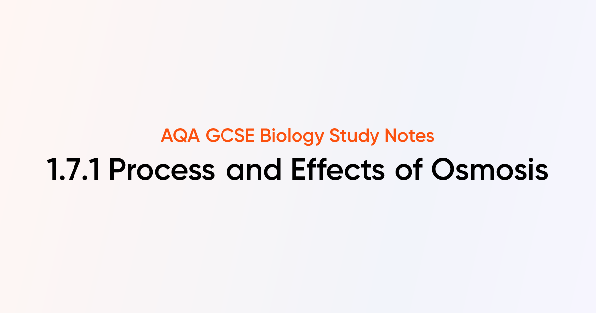 Process and Effects of Osmosis (1.7.1) | AQA GCSE Biology Notes ...