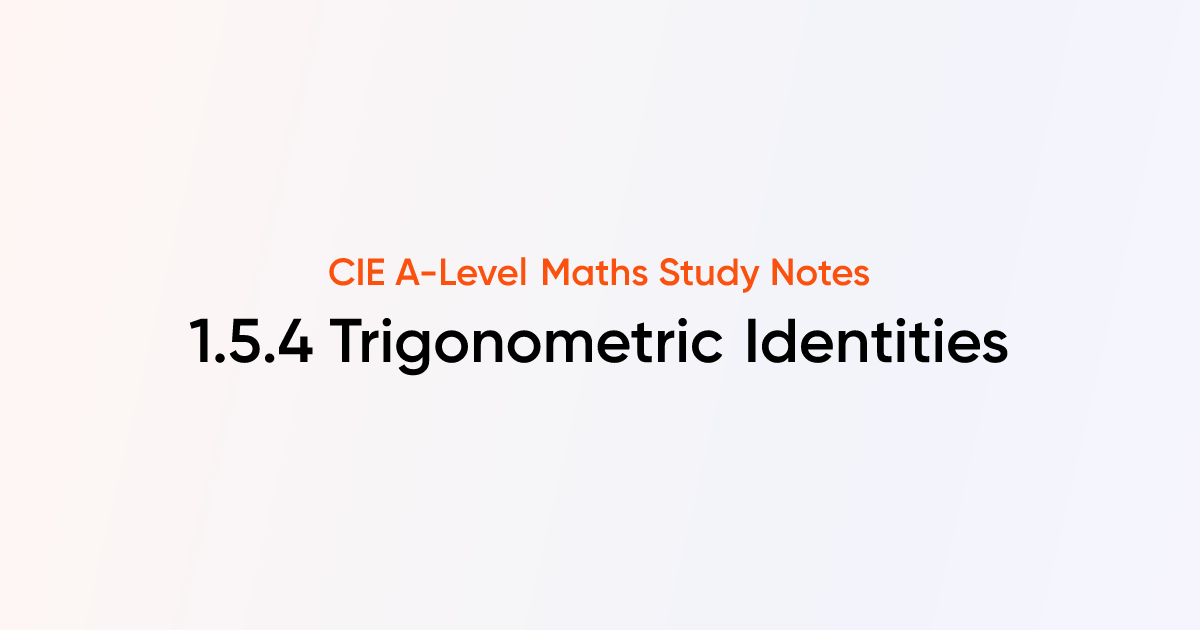 Inverse trigonometric functions 1 5 3 cie a level maths notes