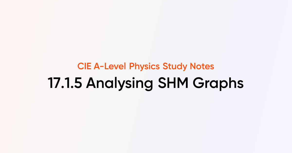 Analysing SHM Graphs (17.1.5) | CIE A-Level Physics Notes | TutorChase