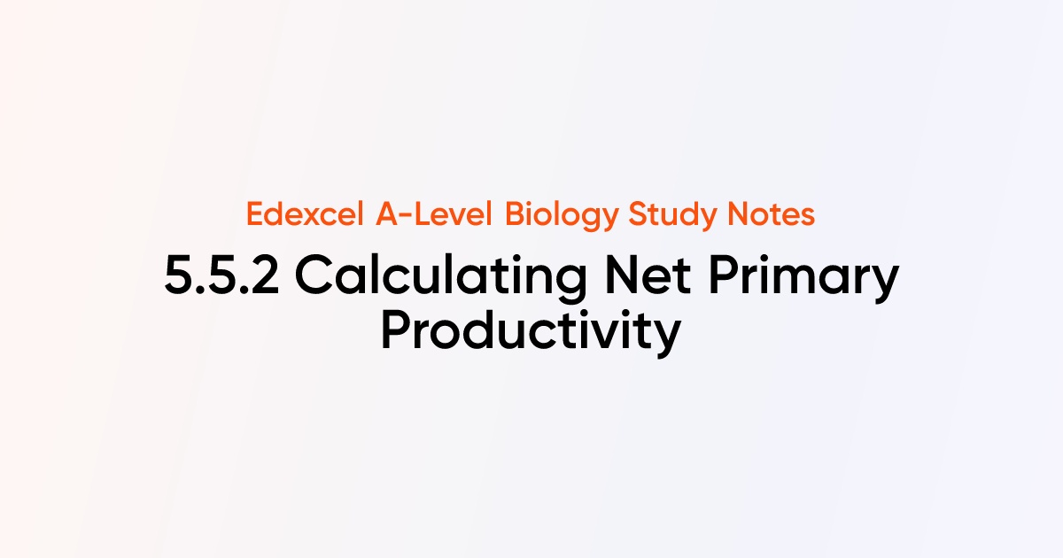 Calculating Net Primary Productivity (5.5.2) | Edexcel A-Level Biology ...
