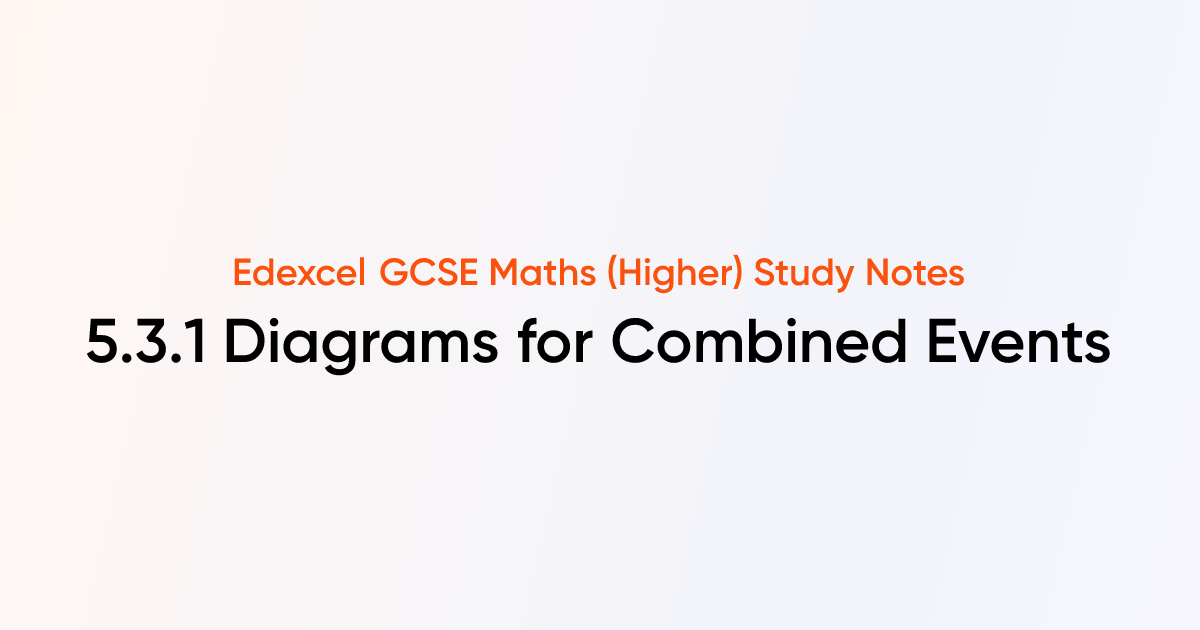 Diagrams for Combined Events (5.3.1) | Edexcel GCSE Maths (Higher ...