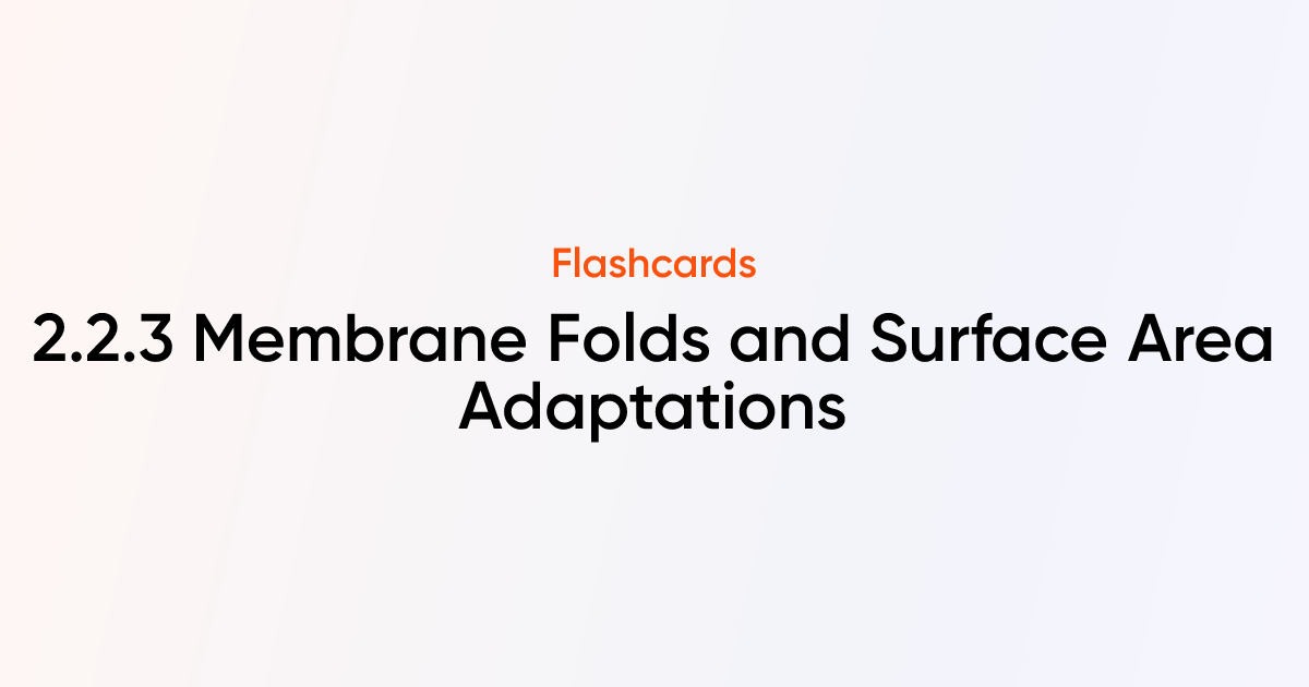 2.2.3 Membrane Folds and Surface Area Adaptations Flashcards | TutorChase