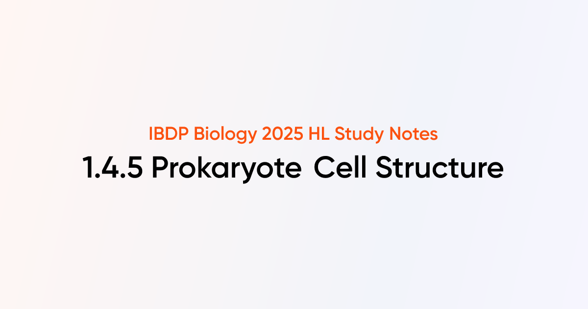 Prokaryote Cell Structure (1.4.5) | IB DP Biology HL 2025 Notes ...