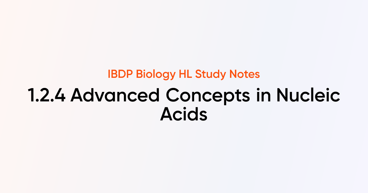 Advanced Concepts in Nucleic Acids (1.2.4) | IB DP Biology HL 2025 ...