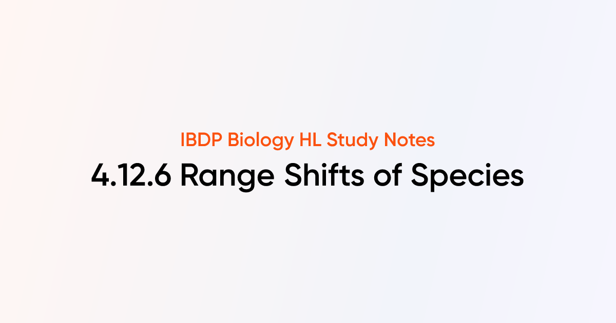 Range Shifts of Species (4.12.6) | IB DP Biology HL 2025 Notes | TutorChase