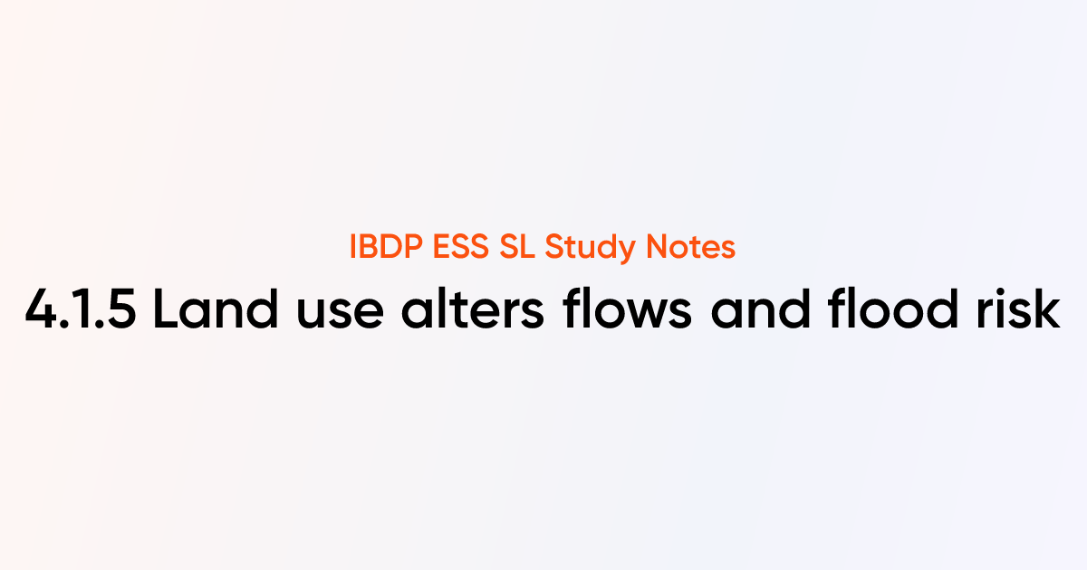 Land use alters flows and flood risk (4.1.5) | IB DP ESS SL | TutorChase