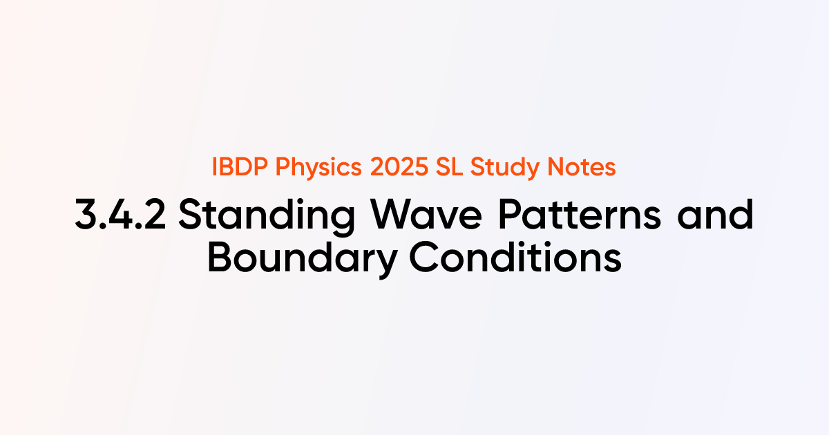 Standing Wave Patterns and Boundary Conditions (3.4.2) | IB DP Physics ...