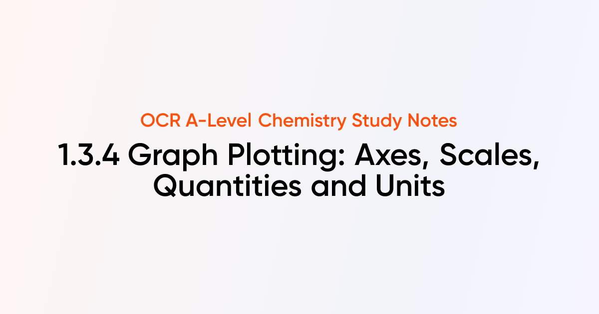 Graph Plotting: Axes, Scales, Quantities and Units (1.3.4) | OCR A ...