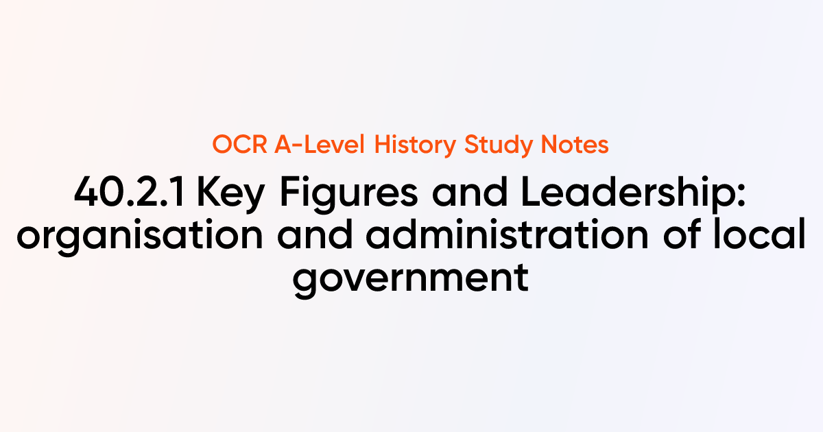 40.2.1 Key Figures and Leadership: organisation and administration of ...