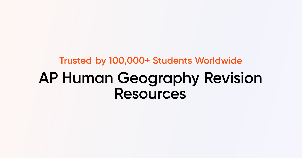 AP Human Geography Resources TutorChase