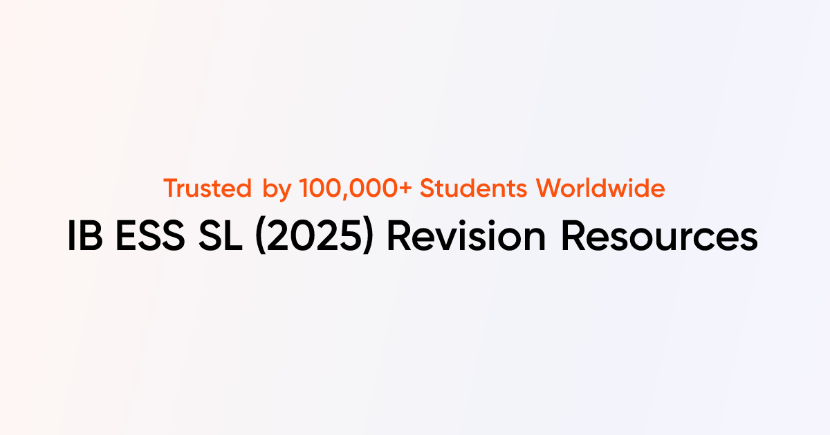 IB ESS SL (2025) Resources | TutorChase