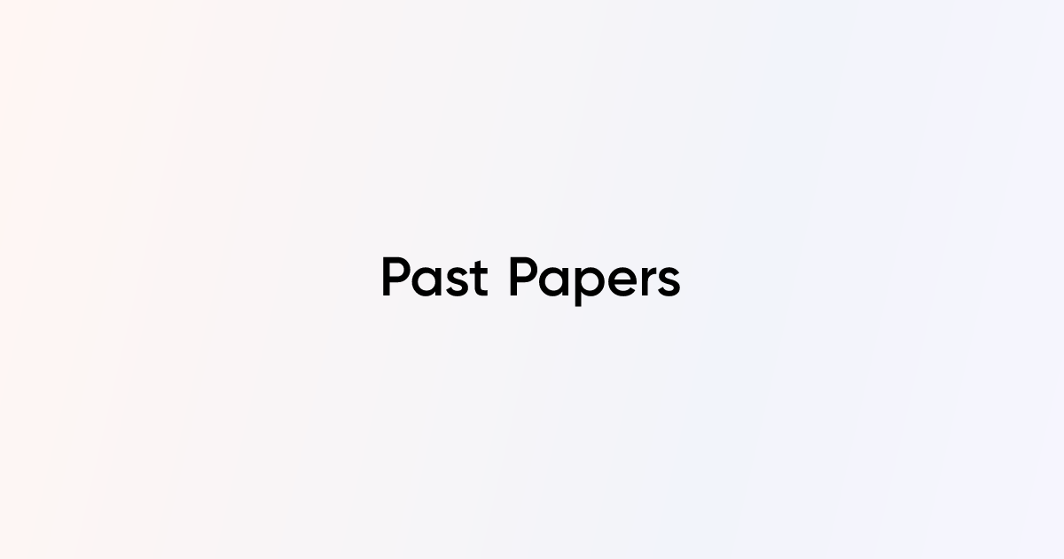 Past Papers